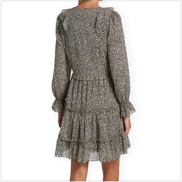 Joie Adanson Caviar Bleached Sand Floral Mini Cotton Dress 10 NWT - Picture 2 of 13